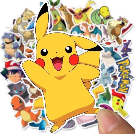 Pokemon stickers  50 stuks - Pikachu - Pokemon speelgoed - Pokemon plaatjes - Stickers volwassenen - Stickers kinderen - Laptop stickers - Pokemon go