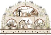 Village de Noël avec orgue de Barbarie Musique et éclairage de Noël