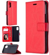 LuxeBass Boekhoesje geschikt voor OnePlus 9 Pro - Rood - telefoonhoes - gsm hoes - telefoonhoesjes