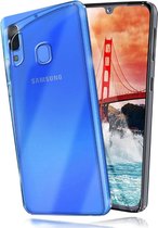 LuxeBass Hoesje geschikt voor Samsung Galaxy A70 / A70s - Dubbelzijdig Siliconen hoesje - 2 in 1 (360 graden) - telefoonhoes - gsm hoes - gsm hoesjes