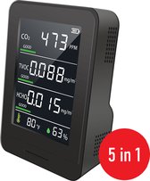 Professionele Luchtkwaliteitmeter & CO2 meter - 5 in 1 - CE gekeurd