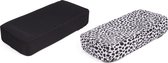 Lastpak Fietskussen Bagagedrager - 32 cm - Multipack 2 stuks - Zwart en Wit Zwart Animal Dots
