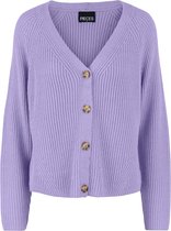 Pieces PCOSILLA LS KNIT CARDIGAN NOOS BC Dames Vest Lavender  - Maat  S