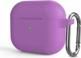 Case Cover geschikt voor geschikt voor Apple Airpods 3 - Siliconen Paars | Watchbands-shop.nl