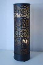 Vloerlamp Bibi filigrain - zwart goud - 100 cm.