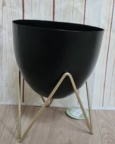 bloempot - plantenbak - modern - goud - zwart