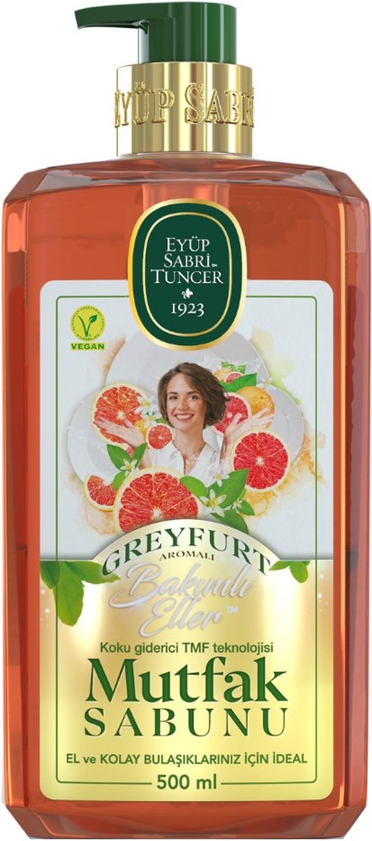 Eyüp Sabri Tuncer - Grapefruit - Hand / Keukenzeep met pomp (spons cadeau) - 500 ml
