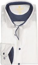 Redmond modern fit overhemd - structuur - wit (contrast) - Strijkvriendelijk - Boordmaat: 43/44