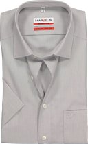 MARVELIS modern fit overhemd - korte mouw - grijs - Strijkvrij - Boordmaat: 43