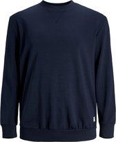 JACK & JONES sweatshirt katoen - O-hals - donkerblauw -  Maat: 7XL