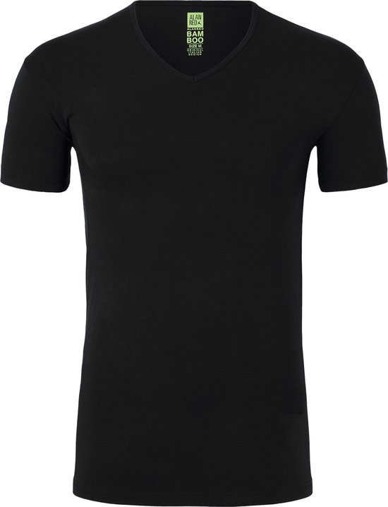 Alan Red - Bamboo T-shirt Zwart - Heren - Maat M - Body-fit