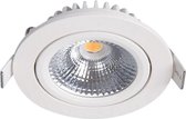 Premium Star Inbouwspot - Badkamer spot - 5w - Mat Wit - 450 Lumen - 2000K-3000K - Dim to Warm - Kantelbaar - IP54 - Dimbaar - Gatmaat 75mm - 23mm Diep - Quickconnector - Flikkervr