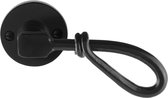 GPF6255.00 smeedijzer zwart Sula deurkruk op ronde rozet, 53x5mm