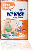 Bebiko VIP Baby Midi Jumbo Pack Active & Soft Pampers Luiers - Maat 3 (5-9 kg) - 204 stuks (3 x 68)