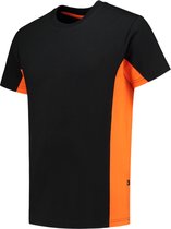 Tricorp T-shirt Bicolor 102004 Zwart / Oranje - Maat 7XL