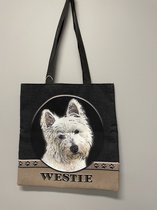 Schoudertas Westie motief