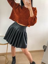 Dilawear - Kunstleren rok in een plisse model