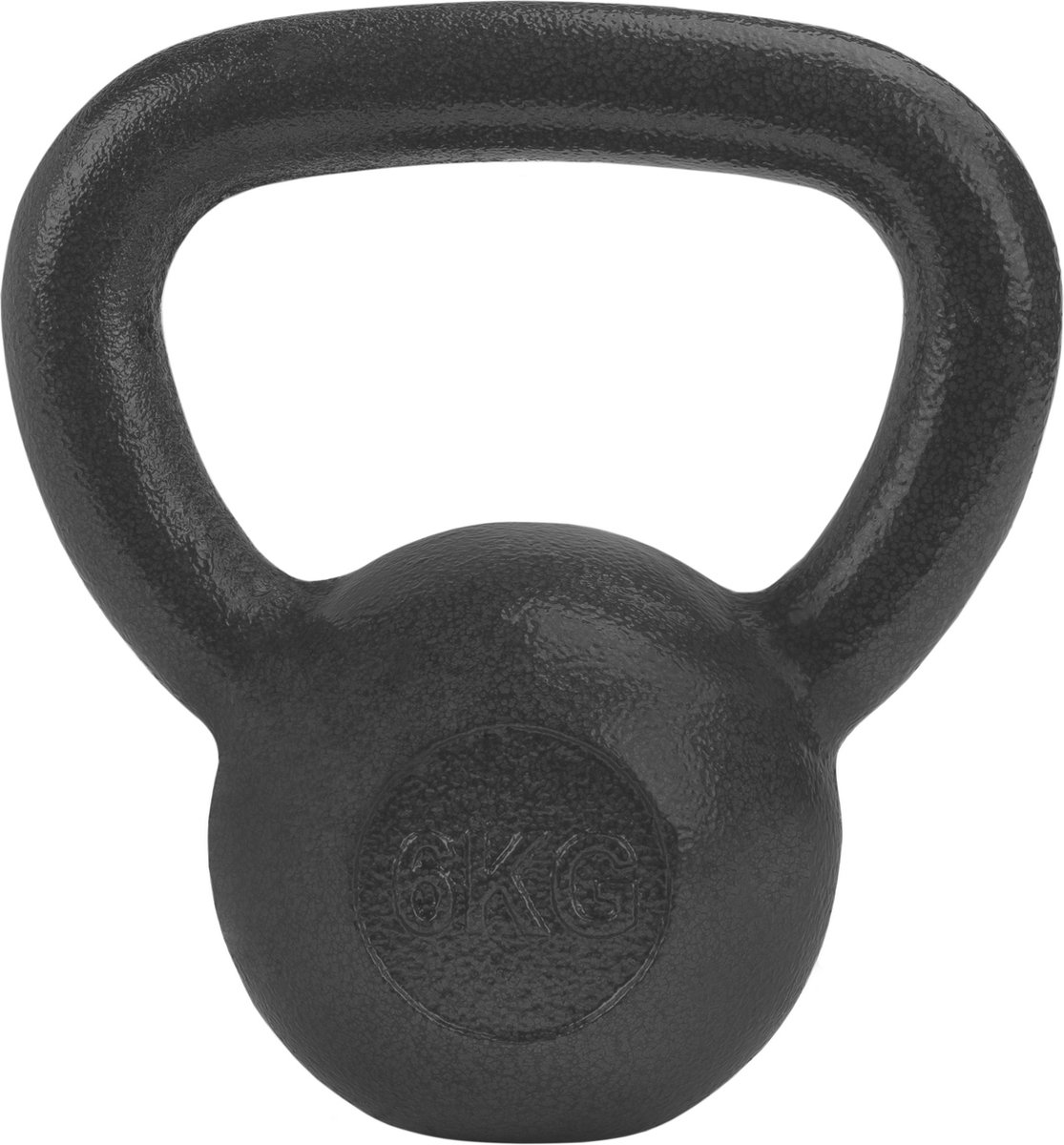 RYZOR Kettlebell van 6 kg - Gietijzeren - crossfit - Bootcamp - massief gietijzer - Kogelhalter - Fitness -  gewichten - 6 kg - binnen en buiten - Halters en gewichten - Fitness en Training - Krachttraining - Krachtbenodigdheden - Gietijzer Grijs