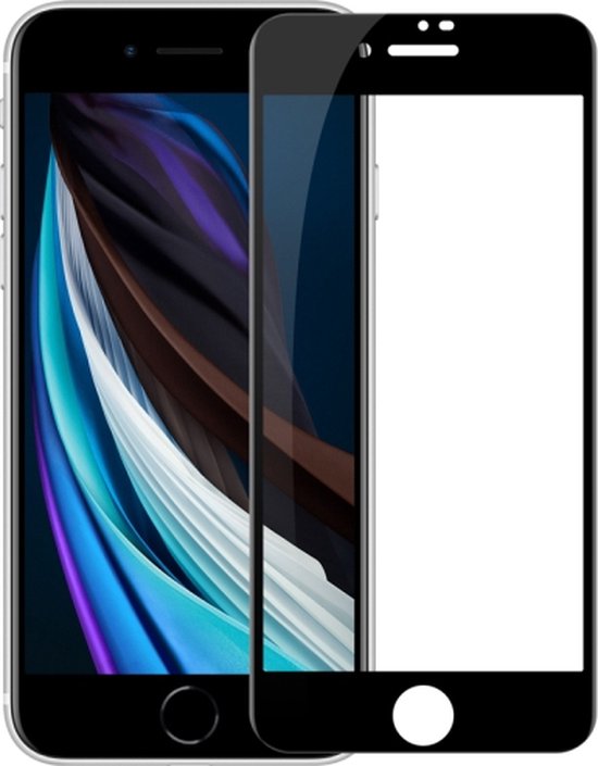 Protecteur d'écran iPhone 7/8/ Se 2020 full cover 5D- Verre trempé- Verre de protection- Verre de protection- verre trempé- Haute qualité - Zwart