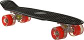 2Cycle - Skateboard - LED Wielen - Penny board - Zwart-Rood - 22.5 inch - 56cm - Diverse Kleuren