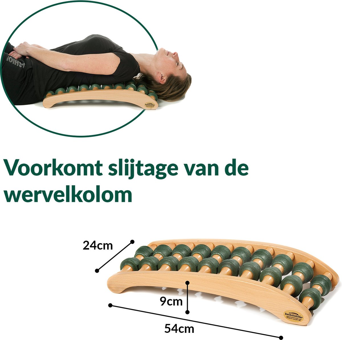 Rolastretcher Rugmassage Rugstretcher met Drukpuntmassage - afbeelding 3