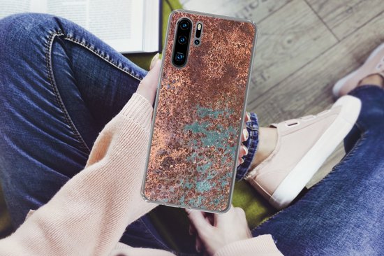 Coque Huawei P30 Pro - Imprimé rouille - Fer - Turquoise - Coque en Siliconen téléphone -