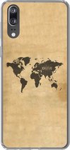 Coque Huawei P20 - Wereldkaart - Marron - Citation - Siliconen