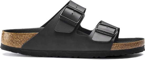 Birkenstock Arizona Slippers Triple Black Narrow-fit | Zwart | Imitatieleer | Maat 45 | 1019069