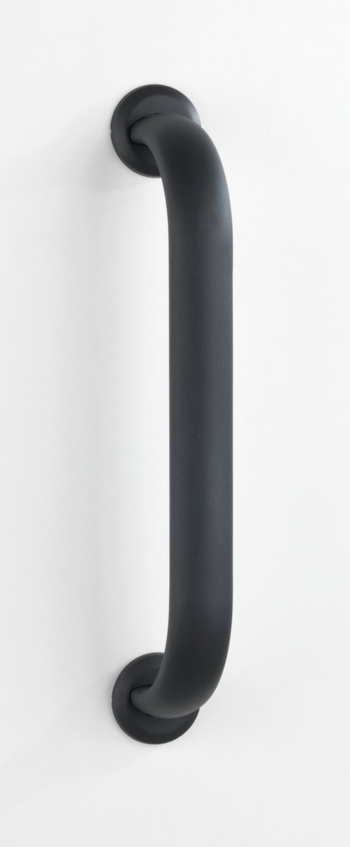 WENKO Wandgreep Secura Premium 43cm antraciet aluminium - Veiligheidsgreep - Wandbeugel - Badgreep - Belastbaarheid max. 120 kg - TÜV GS getest, gekeurd en gecertificeerd