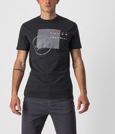 Castelli Casual T-Shirt Heren Zwart Grijs - MAURIZIO TEE BLACK DARK GRAY-2XL