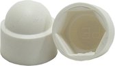 10 stuks - Afdekkap voor Moer / Moerkap - M5 - Wit