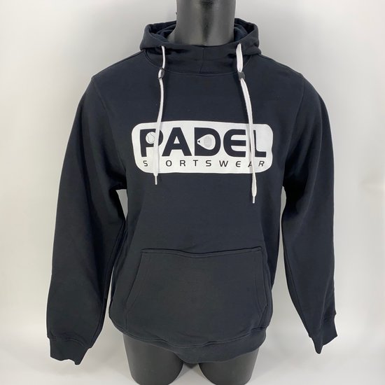 Hoodie Padel Sportswear Zwart / Wit Maat M