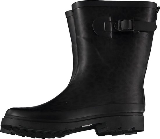 XQ Footwear - Regenlaarzen - Rubber laarzen - Dames - Festival - Panterprint - Rubber - donkergrijs - zwart - Maat 41