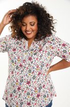 Paprika Dames Hemd Iris met bloemenprint - Outdoorblouse - Maat 54