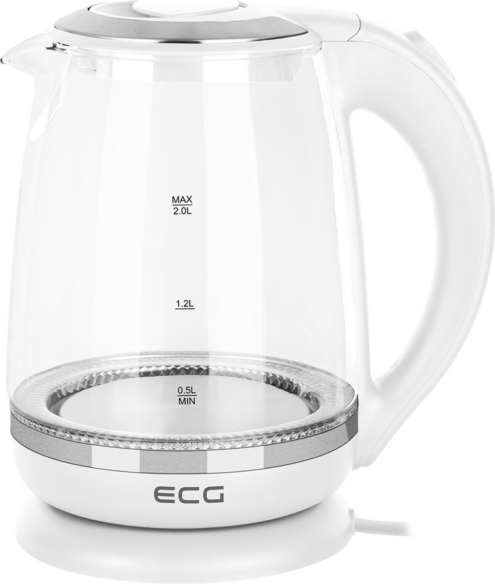 ECG RK 2020 White Glass Waterkoker