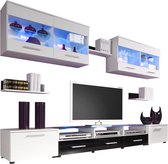 Maxima House - CAMA I TV Set - Zwart / Wit - 5 delig - Modern Design - Inclusief LED - 160x250x42cm
