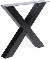 Barnwoodweb | Tafelpoten 2st. | Stalen Tafelpoten Set 2 stuks | X-poten 72 cm | Metalen tafelpoten X-model | X-model metalen tafelpoten | Stalen tafelpoten X-model