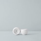 Lyngby Porcelain Rhombe theelicht set van 2 D6.5cm wit