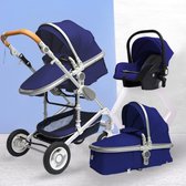 Saturna® Kinderwagen 3 In 1 - Buggy - Baby Wagen - Wandelwagen - Met Autostoel & Wieg - Kinderwagens - Baby Buggy - Kinderwagen - Khaki