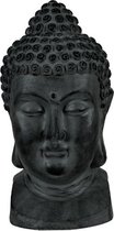 Boeddha Hoofd Zwart 50cm - Tuinbeeld - Tuinbeeld Boeddha  - Buddha hoofd Zwart - Buddha hoofd - Buddha beeld - Buddha - Boeddha beeld - Boeddha hoofd