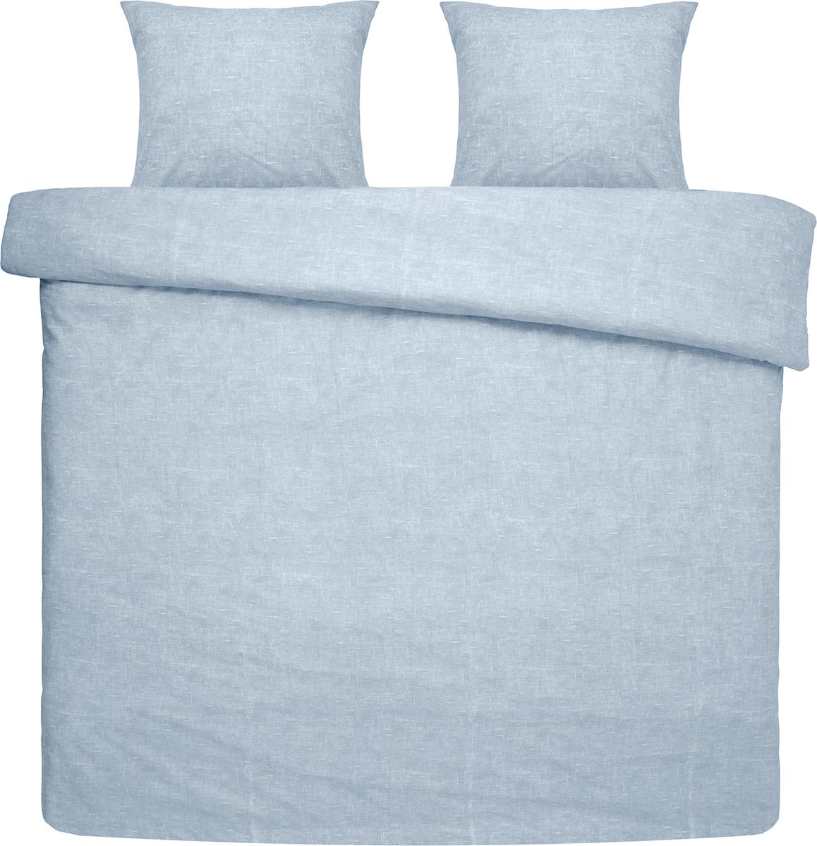 Damai dekbedovertrek Ebba - Biologisch Katoen - 260x200/220 cm - Soft Blue + 2 kussenslopen 60x70