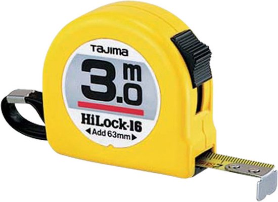 TAJIMA Mètre Ruban Hi Lock - 16 Ou 25mm - 3 à 10 M - 5 M - 16 Mm