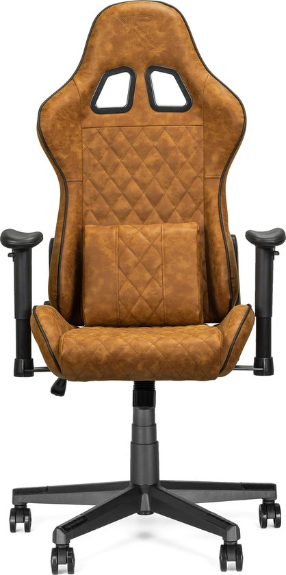 Ranqer Felix Office Chair - Chaise de bureau - Fauteuil de bureau - Chaise gaming - Dossier et Accoudoirs réglables - Bruin / Marron