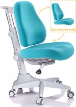 Mealux Match - Bureaustoel Voor Kinderen - Children's chair - Blauw - Ergonomisch, Verrijdbaar En In Hoogte Verstelbaar
