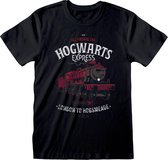 HARRY POTTER – ALL ABOARD- T-Shirt - Zwart - Maat XL