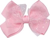 Jessidress® Haar clip Elegante Haar strik 11 cm Haarclips - Roze