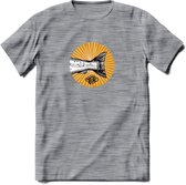 Fishing Tail - Vissen T-Shirt | Grappig Verjaardag Vis Hobby Cadeau Shirt | Dames - Heren - Unisex | Tshirt Hengelsport Kleding Kado - Donker Grijs - Gemaleerd - 3XL