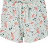 Name it short meisjes - groen - flamingo - NKFvigga - maat 128