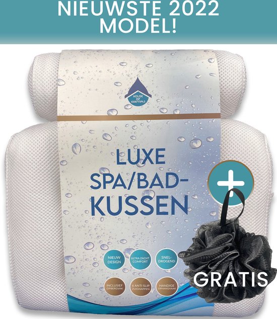 Luxe Badkussen, Badkussen In Spa-stijl, Milieuvriendelijk Opvouwbaar Ergonomische Hoofdsteun Staartbeenpijnverlichting