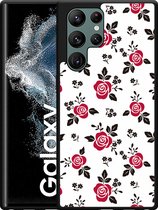 Galaxy S22 Ultra Hardcase hoesje Roses - Designed by Cazy